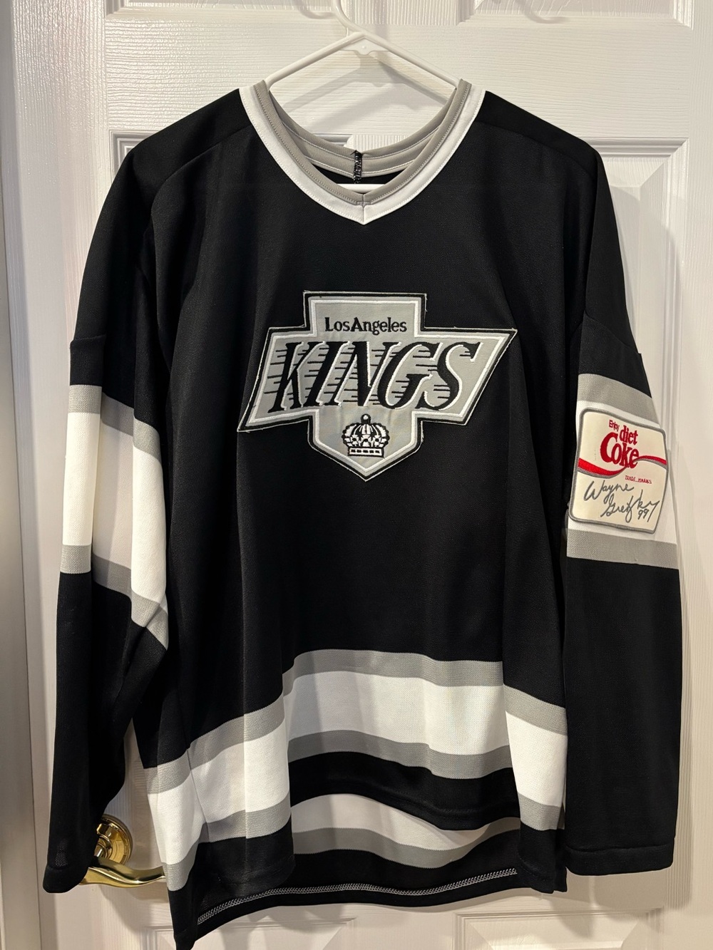 Vintage GRETZKY Los Angeles Kings Black & White Hockey Jersey Autograph